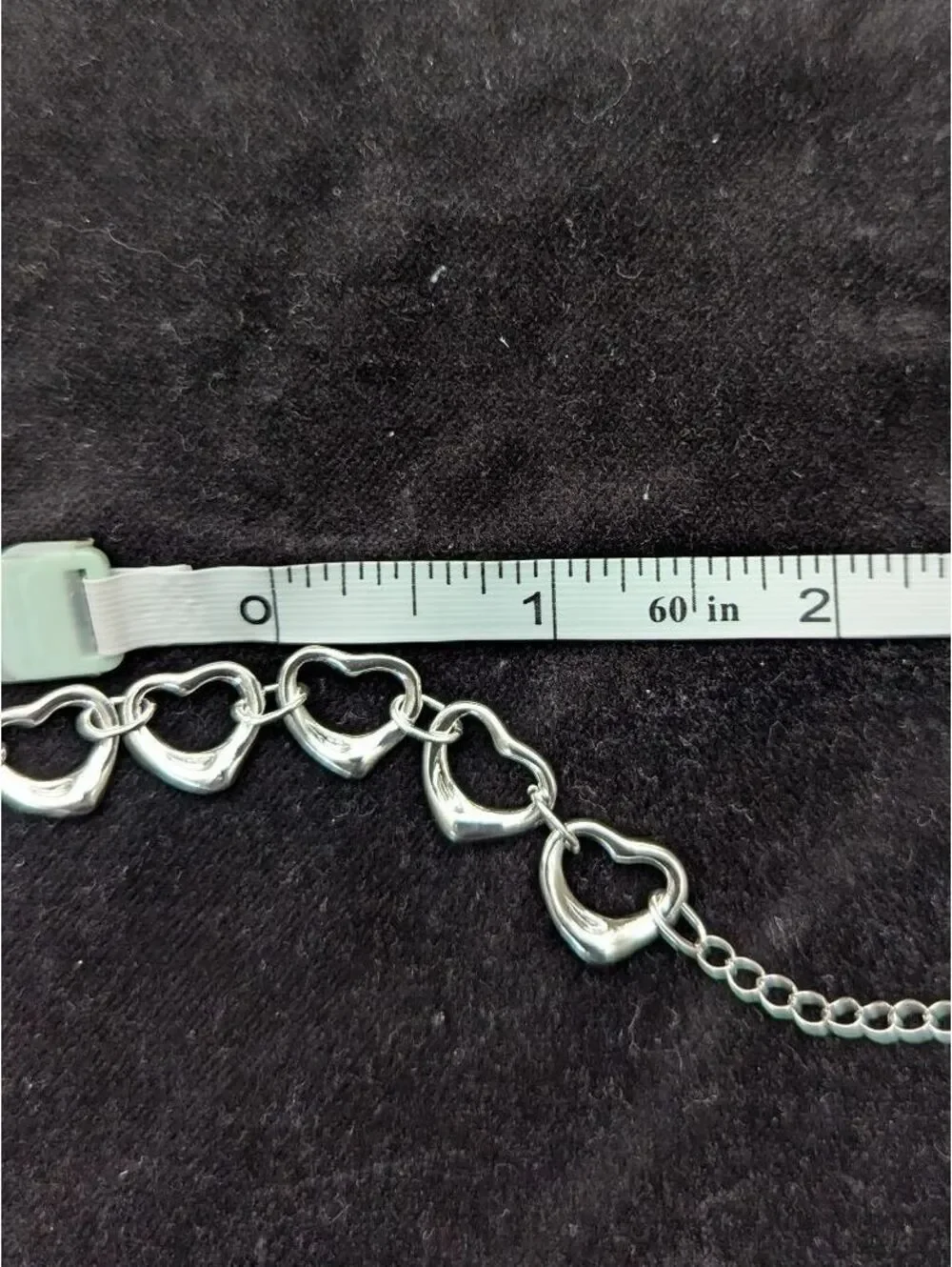 Sterling Silver Open Heart Link Toggle Bracelet 925 Bridal Bridesmaid